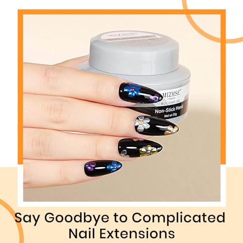 MIZHSE 3D Sculpting Gel Nail Art Kit - Clear White Builder Gel & Accessories