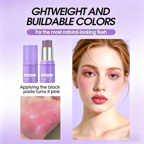 Temperature Color Changing Blush Stick - 2 Pack Multi-Use Makeup