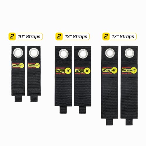 Black Heavy-Duty Wrap-It Storage Straps Assorted 6-Pack - Cord & Tool Organizer