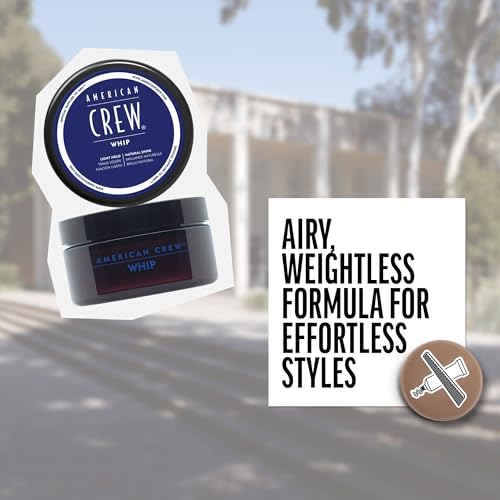 AMERICAN CREW Men's Whip Styling Cream,Like Hair Gel with Light Hold & Natural Shine,3 oz,(Pack of 2)
