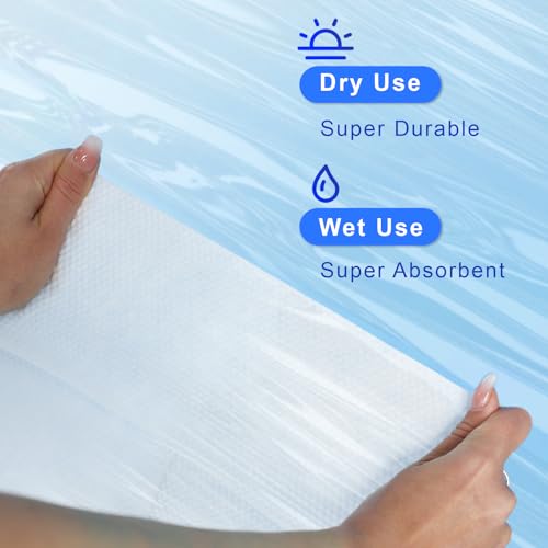 XL Disposable Face Towels,100% Biodegradable,Ultra Soft Makeup Remover Wipes for Sensitive Skin, 10 x 12 "50 Ct, 1 pack