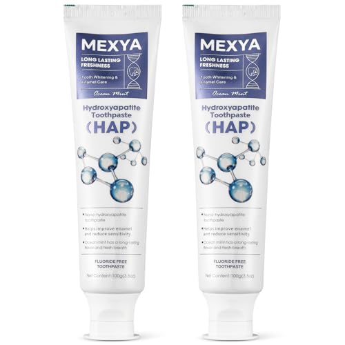 MEXYA Nano Hydroxyapatite Fluoride-Free Toothpaste 2 Pack for Sensitive Teeth