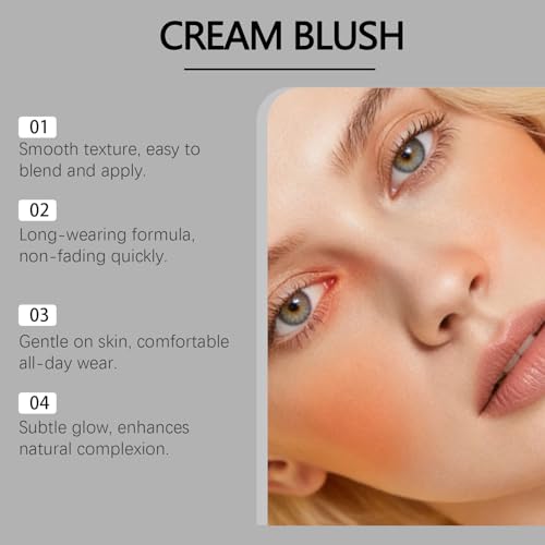 Cream Blush & Lip Tint - Buildable Cheek Color, Dewy Finish