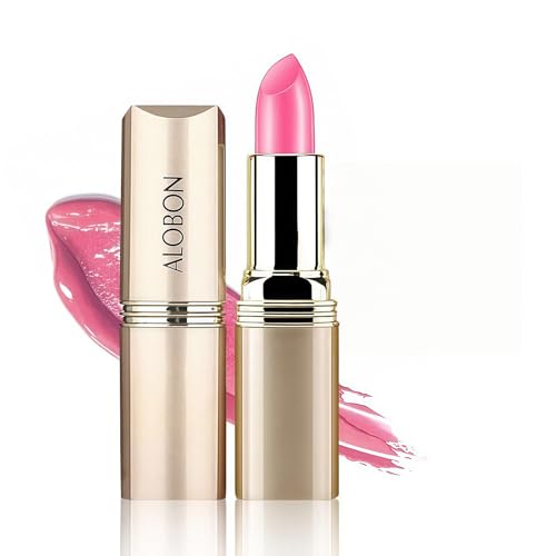 Alobon Long-Lasting Non-fading Lipstick Moisturizes and Fills the Body with a Deep Red Color That Remains Vibrant for a Long Time (02* Cherry Blossom Pink)