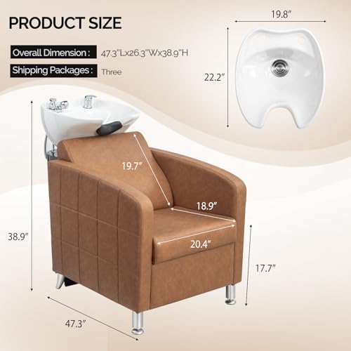 OmySalon Shampoo Chair & Bowl Backwash Unit for Salons