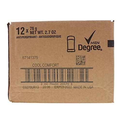 Degree Men Anti-perspirant, Cool Comfort 2.7 Oz (Pack of 12)