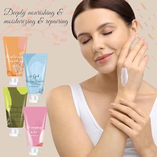 72 Pcs Christian Hand Lotion Bulk Gifts for Women Bible Verse Mini Travel Hand Cream Religious Thanksgiving Christmas Gift for Church Members Prayers Teachers Coworkers Homeless