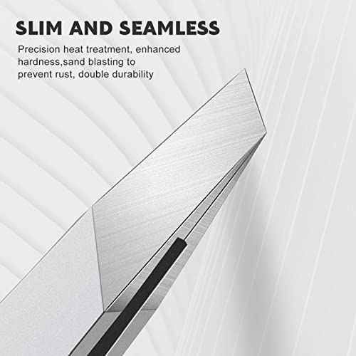 Tweezers Set - Professional Stainless Steel Slant Tweezers, Precision Tweezers Set for Shaping Eyebrows, Great Beauty Tools for Facial Hair, Ingrown Hair, Blackhead Removal(2Pcs Slant Tweezer)