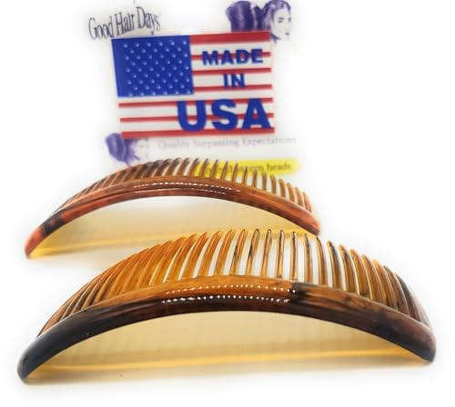 Good Hair Days Curved Side Combs 3.75" - 2 Pack, All Hair Types