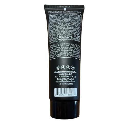 Gorilla Mind C?sh Moisturizer - Firms Your Skin, Minimizes Wrinkles, Reduces Fine Lines, Lightweight Face Cream/For Men and Women