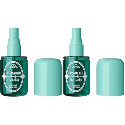 Lip Smacker Holiday Hair & Body Mist ? Marshmallow Scent, Travel Size Perfume Spray, Festive Gift for Kids & Adults ? The Lobby (Pack of 2)
