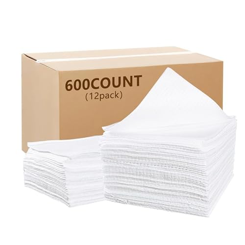 Disposable Face Towels 10"¡¿12" Makeup Remover and Clean Soft and Thick Dry Wipes Facial Tissue XL Towelettes 600 Count