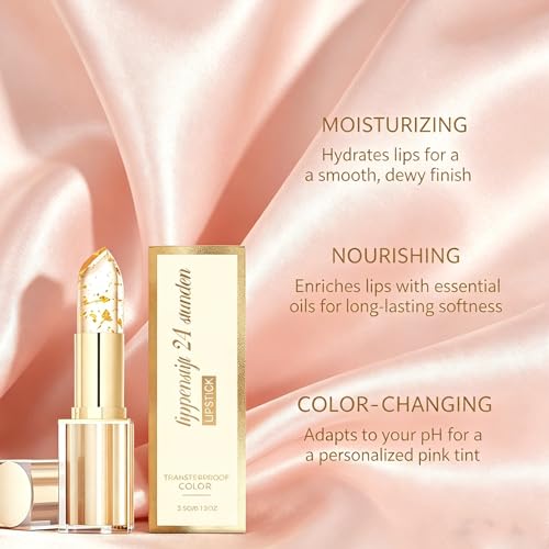 Color Changing Lipstick - Moisturizing Gold Crystal Lip Tint (2pc)