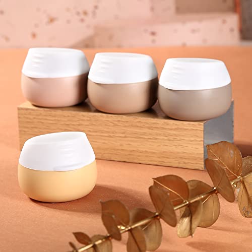 TSA Travel Size Silicone Jars, Leak-proof Cosmetic Containers (4 Pieces)