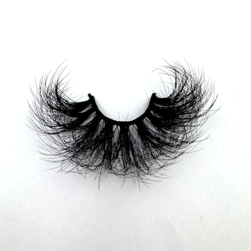 25mm Fluffy Faux Mink False Eyelashes - Dramatic Cat Eye
