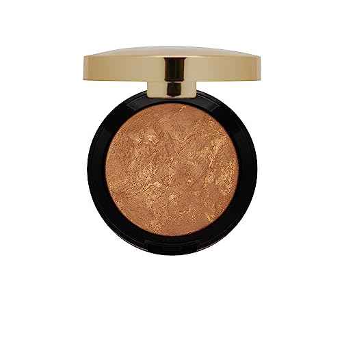 Milani Bronzer Powder - Baked Bronzer Made in Italy, Bronzing Shimmer Highlighter Makeup for Contour -Dolce
