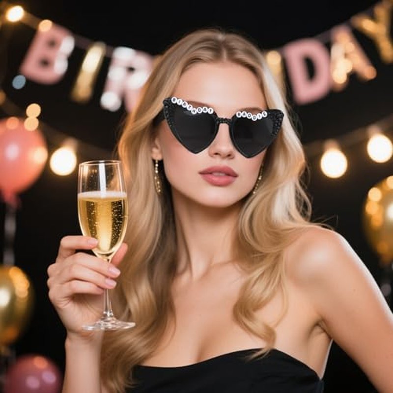 Jaciya Heart-Shaped Sunglasses for Women - Trendy Birthday Baddie Accessory