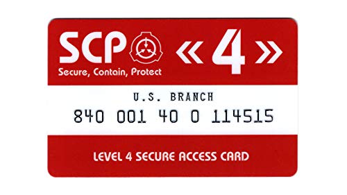 SCP Foundation Level 4 Access Card Wallet - Red RFID Protected