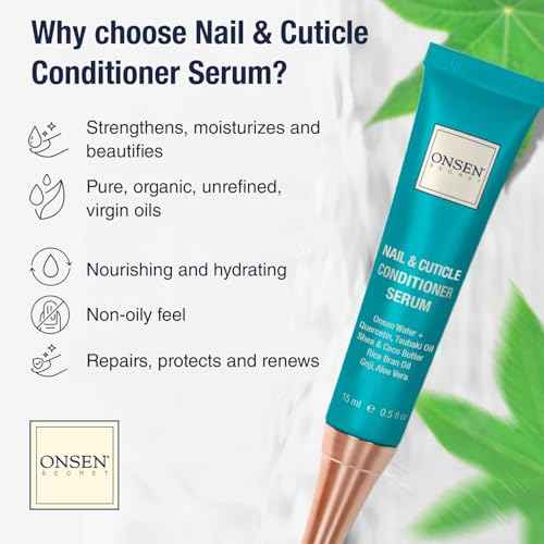 Onsen Nail & Cuticle Cream Treatment w/Japanese Tsubaki, Jojoba & Lavender Oil, Shea Butter ? Strengthens Nails, Softens Cuticles - Daily Repair Care (2 Count/15 ml)