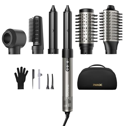 7MAGIC 6-in-1 Multi Hair Styler Dryer Brush - Fast Drying & Curling