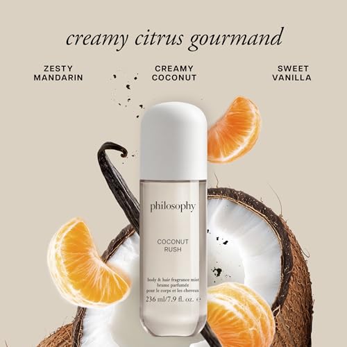 Philosophy Coconut Rush Body & Hair Mist 3.3oz Long-Lasting Fragrance with Vanilla & Pistachio