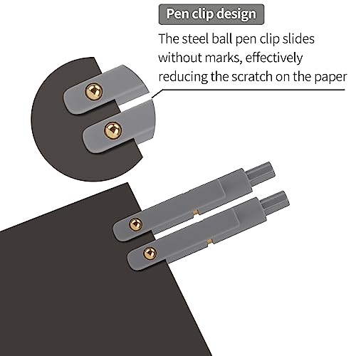 Morandi 6 Pack Retractable Gel Pens 0.5mm Quick-Dry Black Ink - Ddaowanx