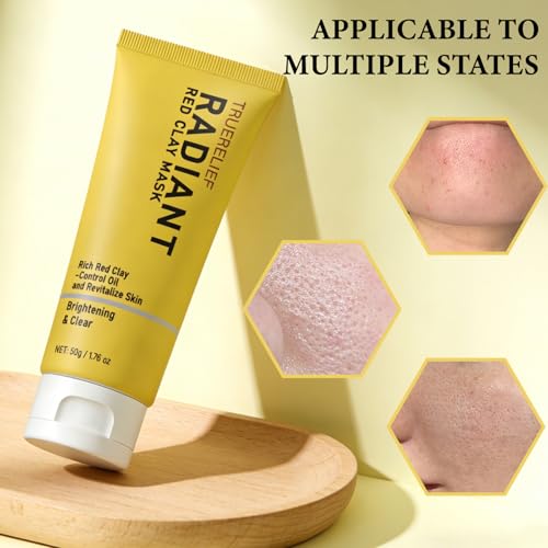 Purifying Red Clay Mask with Mineral Clays & Botanical Extracts for Smooth, Radiant-Looking Skin, 1.76 OZ (1)