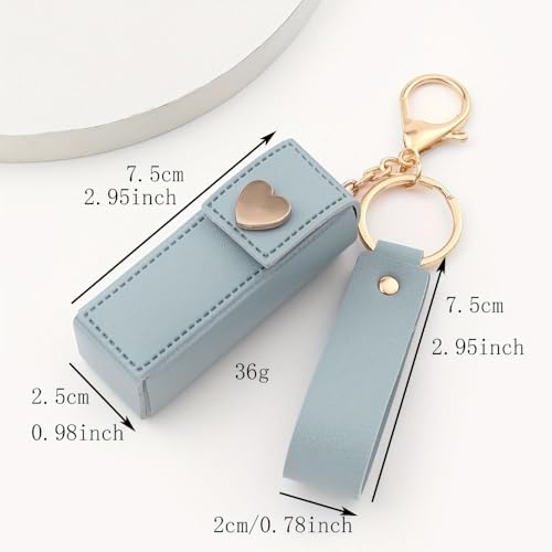 Lipstick Keychain Cases 2-Pack – PU Leather Protective Bag
