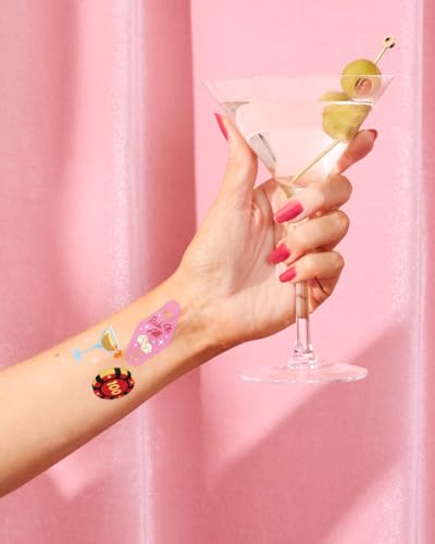 Casino Temporary Tattoos - 50 Gold Foil Designs