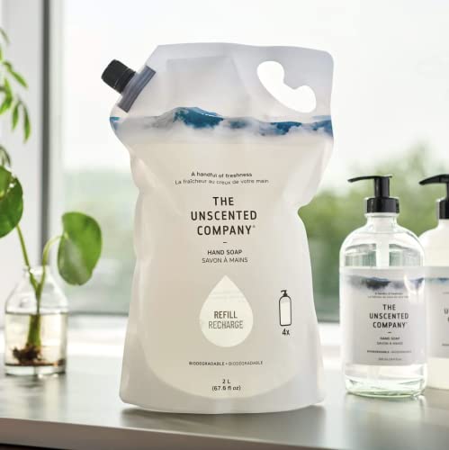Unscented Hand Soap Refill - 67.6 oz, Gentle Formula for Sensitive Skin