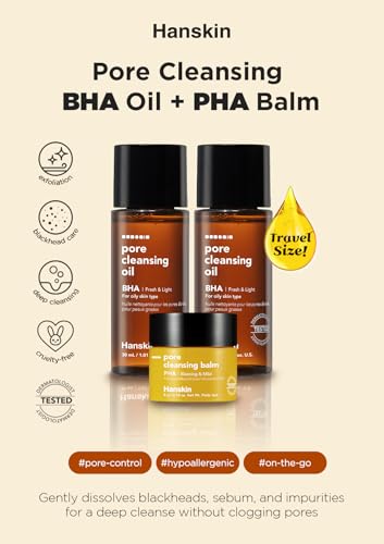Hanskin BHA Pore Cleansing Oil & PHA Balm Travel Set