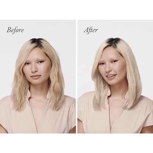 Oribe Bright Blonde Radiance & Repair Treatment - Purple Toning Restorative Hair Treatment Brightens, Strengthens & Repairs Color-Treated Blonde Hair - Tones Brassiness - 5.9 oz