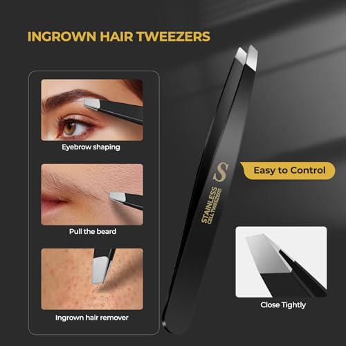 4-in-1 Blackhead Remover Tweezers Set - Stainless Steel