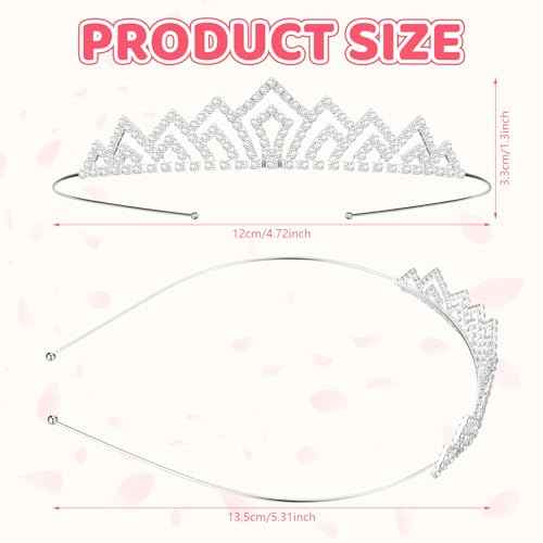 Hicarer 12 Pcs Tiaras for Girls Crystal Tiara Princess Crown for Kids Wedding Birthday