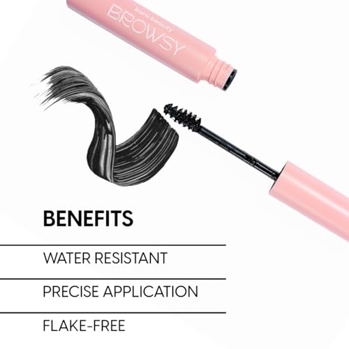 Kara Beauty Browsy Tinted Brow Gel | Dual-Ended Brow Ink and Tinted Gel Duo for Full Defined Brows | Long-Wear Smudge-Resistant Eyebrow Makeup with Vitamin E and Conditioning Oils (Clear)