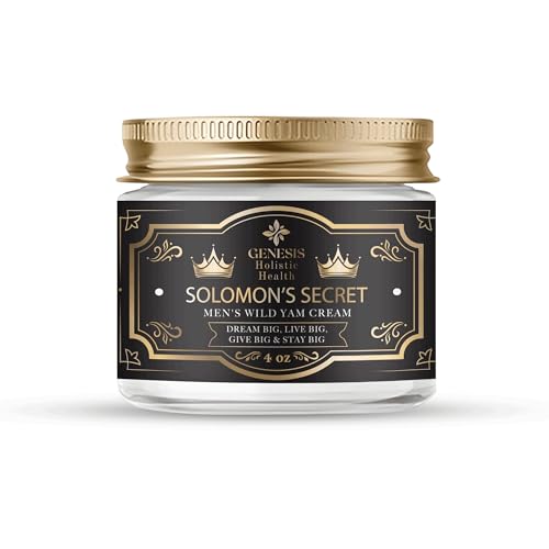 Genesis Solomon's Secret Men's Wild Yam Root Cream ? Organic Vitality Support for Men, Non-Toxic, Made in the USA ? Safe & Gentle Organic Formula for Skin and Wellness (4oz Jar)