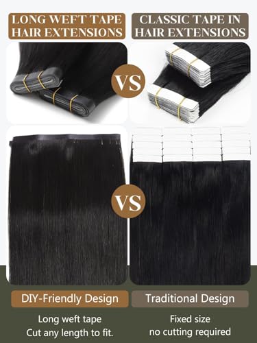 Loxxy Tape-In Hair Extensions - 100% Human Hair 14 Inch