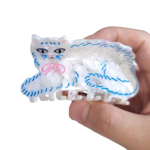 Pretty Cat Hair Clips,Cellulose Acetate Hair Clips,Small Claw Clips for Girl,Hair Accessories