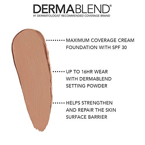 Dermablend Cover Creme High Coverage Foundation with SPF 30, 65W Golden Bronze, 1 Oz.