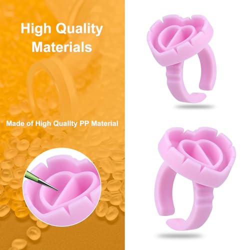 400PCS Eyelash Extension Glue Cups & Rings