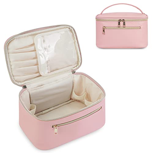 Wandering Nature Vegan Leather Makeup Bag with Brush Organizer