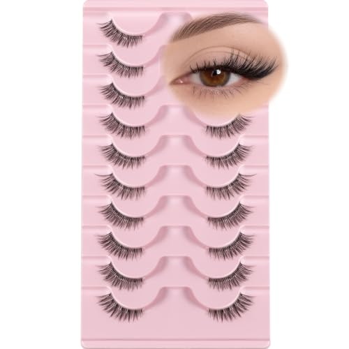 Half Lashes False Eyelashes Wispy Lash Strips Cat Eye Fake Strip