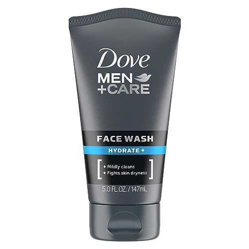 DOVE MEN + CARE Eucalyptus + Cedar Oil Body Wash 26 oz + Hydrate Plus Face Wash 5 Fl Oz Bundle