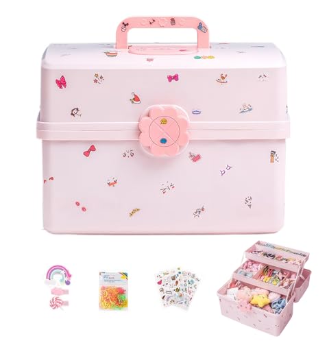 Pulseplay 3-Layer Hair Accessories Organizer Box for Girls