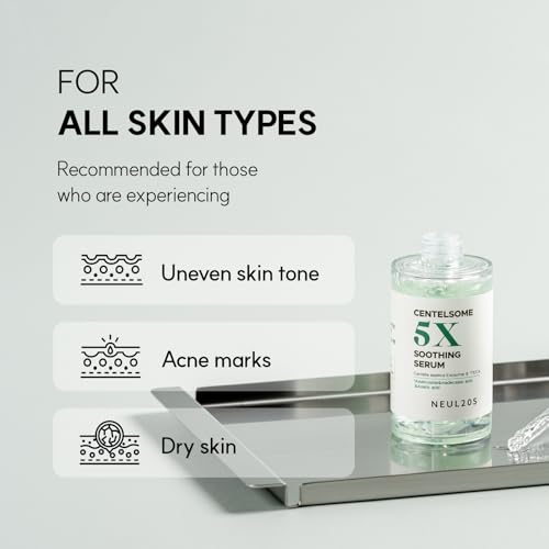 Centelsome 5X Soothing Serum 1.69 fl oz/50ml | for Hydration, Glow, Sensitive, Anti Aging, Acne treatment for Face, Korean Skincare with Centella Asiatica, Exosomes for Skin, Panthenol