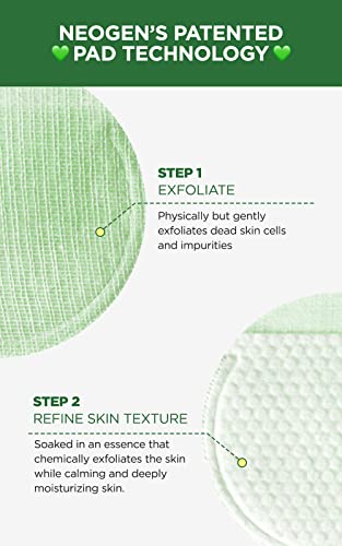 DERMALOGY by NEOGENLAB Bio-Peel Gauze Peeling Pads (Green Tea, 30 pads) - Exfoliating & Hydrating & Soothing Peeling Pad with PHA & Green Tea & Centella Asiatica - Korean Skin Care