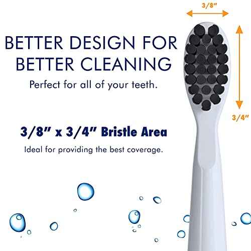 Sonic-FX Solo Electric Toothbrush w/ 10 Brush Heads + 1 Interdental, Charcoal Bristles, Rechargeable, Charging/Storage Base, 3 Brush Modes, Smart Timer, 2 Months Use on Full Charge, White Color