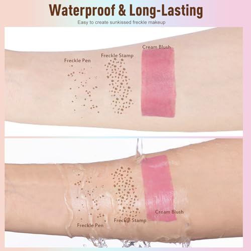 Freckle Blush Makeup Kit: Waterproof Pen, Liquid Blush & Stamp