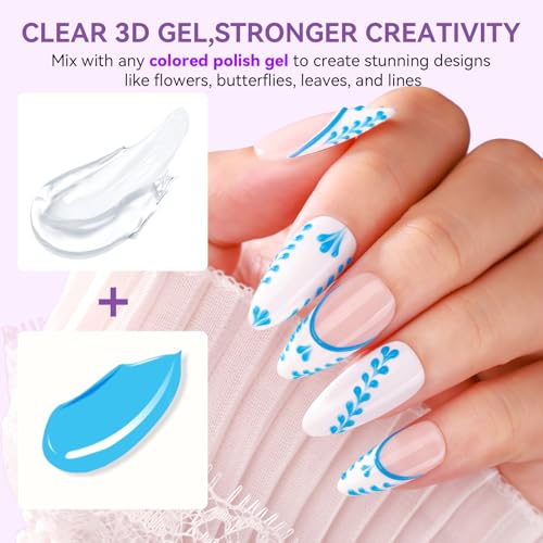Makartt 3D Gel Nail Art - Clear Sculpting Gel for Nail Designs