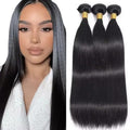 #1B Brazilian Human Hair Bundles Straight 20 22 24 Inch